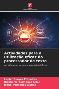 Actividades para a utilização eficaz do processador de texto