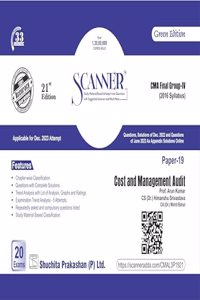 Scanner for Cost and Management Audit (Paper 19 | Group 4) â€“Containing questions of last 20 exams | Dec. 2023 Exam | 2016 Syllabus | CMA Final