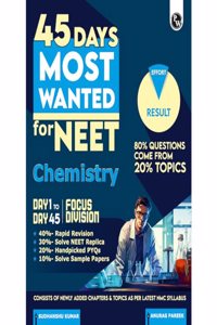 PW 45 Days NEET Most Wanted Chemistry for NEET UG 2024 Chapter wise Revision Based on 80-20 rule with Sample Papers and Handpicked Past Year Questions