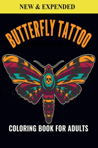 Butterfly Tattoo Coloring Book For Adults