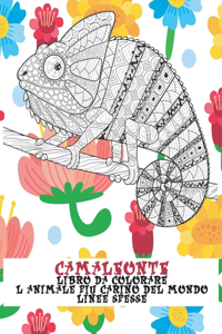 Libro da colorare - Linee spesse - L'Animale più carino del mondo - Camaleonte