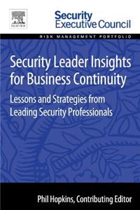 Security Leader Insights for Business Continuity