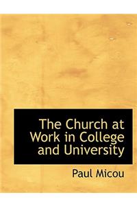 The Church at Work in College and University