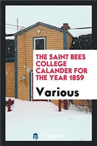 The Saint Bees College Calander for the Year 1859