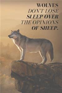 Wolves Don't Lose Sleep Over The Opinions Of Sheep.