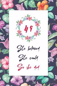 49th Birthday Journal