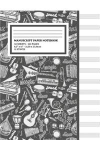Manuscript Paper Notebook