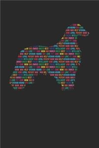 Afghan Hound Journal - Afghan Hound Notebook 'Word Cloud' - Gift for Afghan Hound Lovers