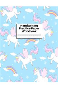 Handwriting Practice Paper Workbook