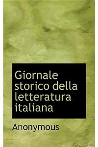 Giornale Storico Della Letteratura Italiana