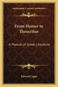 From Homer to Theocritus