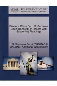 Pierce V. Obion Co U.S. Supreme Court Transcript of Record with Supporting Pleadings