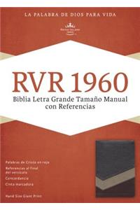 RVR 1960 Biblia Letra Grande Tamaño Manual con Referencias, marrón/tostado/bronceado símil piel