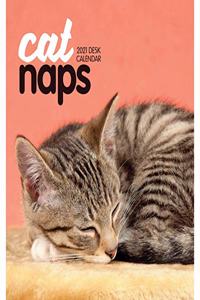 CAT NAPS EASEL DESK CALENDAR 2021