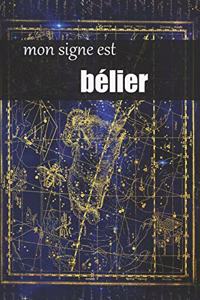 bélier signe astrologique, carnet ligné