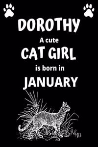 DOROTHY a cute cat girl is born in January