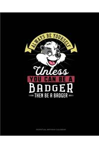 Always Be Yourself Unless You Can Be A Badger Then Be A Badger