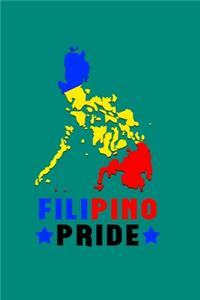 Filipino Pride: Filipino Squared Line Green Notebook / Journal Gift (6 x 9 - 120 pages)