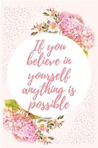 If you believe in yourself anything is possible