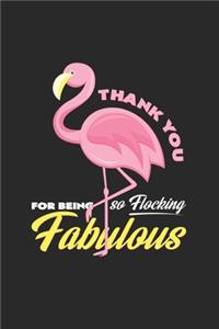 Thank you: 6x9 Flamingo - grid - squared paper - notebook - notes