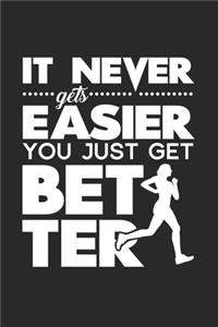 It never gets easier you get better