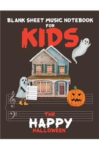 Blank Sheet Music Notebook for Kids