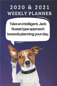 2020 & 2021 Two-Year Weekly Planner For Jack Russel Terrier Dog Owner - Cute Puppy Appointment Book Gift - Two Year Agenda Notebook