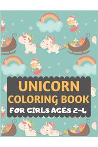 Unicorn Coloring Book For Girls Ages 2-4