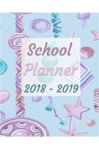 School Planner 2018 - 2019: Beads - 8 x 10 planner - 2018 - 2019 School Year