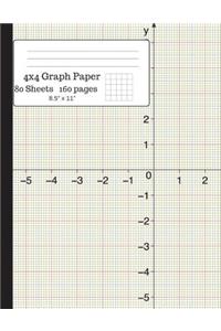 Big Graph Paper Composition Book: Graph Paper Composition Notebook, Grid Book, Quad Ruled 4x4 Graph Paper, Big Graph Paper-8.5 X 11, 80 Sheets (Graph Coordinates Theme Notebook)