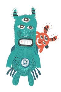 Cuddle Monster Wide Rule Composition Notebook