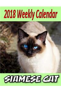 2018 Weekly Calendar Siamese Cat