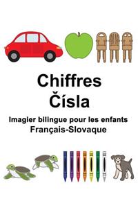 Français-Slovaque Chiffres Imagier bilingue pour les enfants