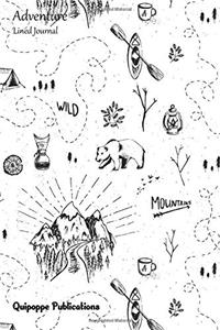 Adventure Lined Journal: Medium Lined Journaling Notebook, Adventure Wilderness Pattern Cover, 6x9, 130 Pages
