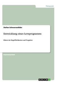 Entwicklung eines Lernprogramms