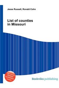 List of Counties in Missouri