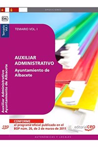 Auxiliar Administrativo Ayuntamiento de Albacete. Temario Vol. I.