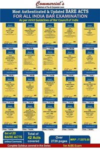 AIBE Bare Acts Combo without Notes 2023 EDITION- as per Bar Council of India Guidelines set of 20 Bare Acts covering 42 Acts COMPLETE SYLLABUS - LATEST 2023 EDITION