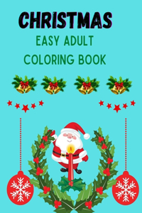 Christmas Easy Adult Coloring Book