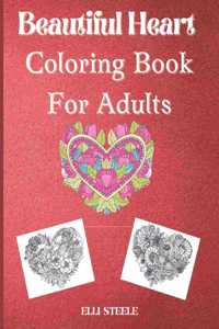 Beautiful heart coloring book for adults