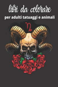 libri da colorare per adulti tatuaggi e animali