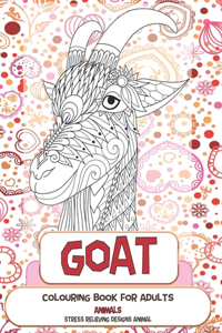 Colouring Book for Adults - Animals - Stress Relieving Designs Animal - Goat