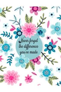 Never Forget The Difference You've Made