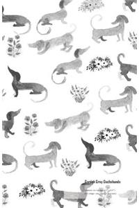 Garden Gray Dachshunds Notebook Journal (Size 5,5