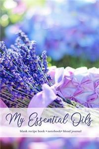 Lavender Bouquet Aromatherapy Essential Oil Blank Recipe Book