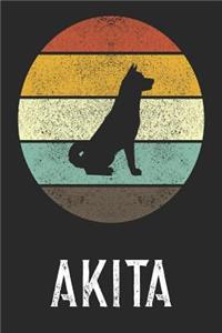 Akita: Blank Wide Ruled Composition Notebook Journal