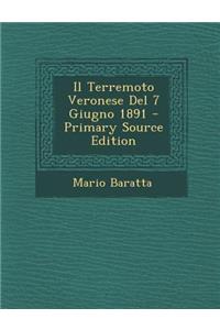Il Terremoto Veronese del 7 Giugno 1891