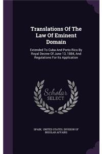 Translations Of The Law Of Eminent Domain