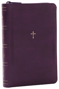 NKJV Compact Paragraph-Style Bible W/ 43,000 Cross References, Purple Leathersoft with Zipper, Red Letter, Comfort Print: Holy Bible, New King James Version