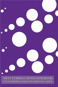 Nifty Cornell Notes Notebook 120 Numbered Pages with Personal Index